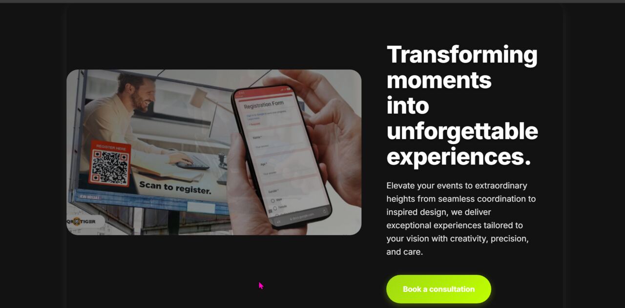 Screenshot of a digital marketing agency website