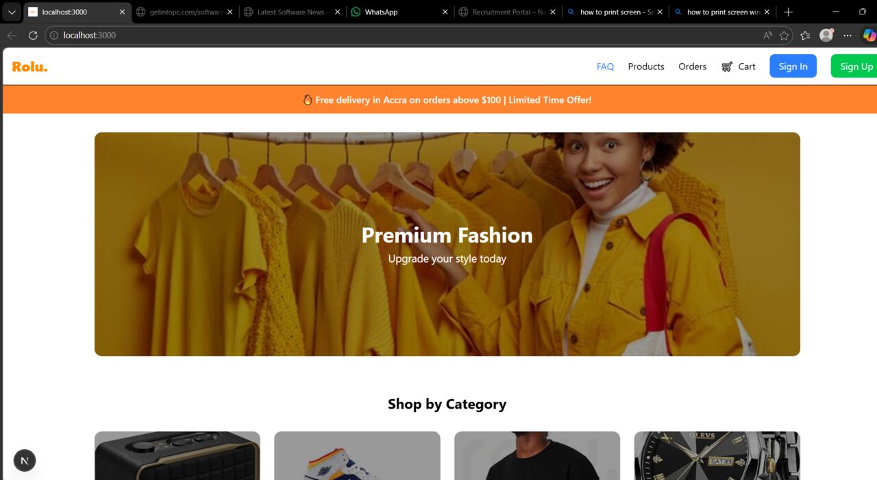 Screenshot of an e-commerce platform storefront